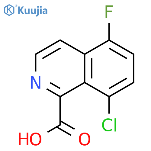 8-chloro-5-fluoroisoquinoline-1-carboxylic acid structure
