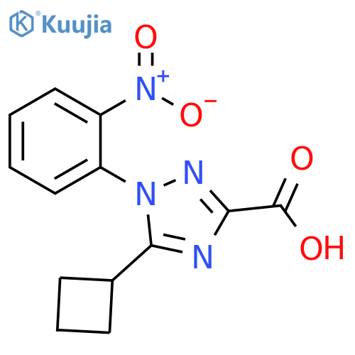 1H-1,2,4-Triazole-3-carboxylic acid, 5-cyclobutyl-1-(2-nitrophenyl)- structure
