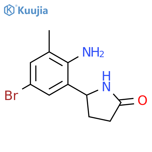 5-(2-amino-5-bromo-3-methylphenyl)pyrrolidin-2-one structure