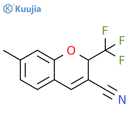 7-methyl-2-(trifluoromethyl)-2H-chromene-3-carbonitrile structure