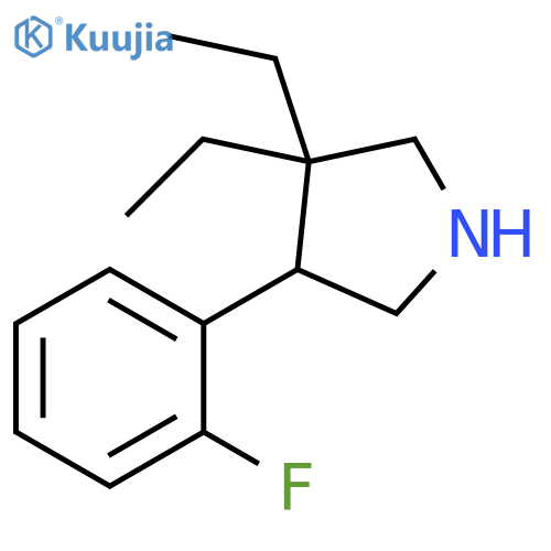 3,3-diethyl-4-(2-fluorophenyl)pyrrolidine structure