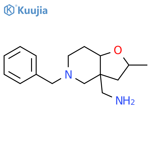 {5-benzyl-2-methyl-octahydrofuro3,2-cpyridin-3a-yl}methanamine structure