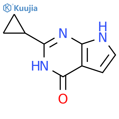 2-cyclopropyl-7H-pyrrolo2,3-dpyrimidin-4-ol structure