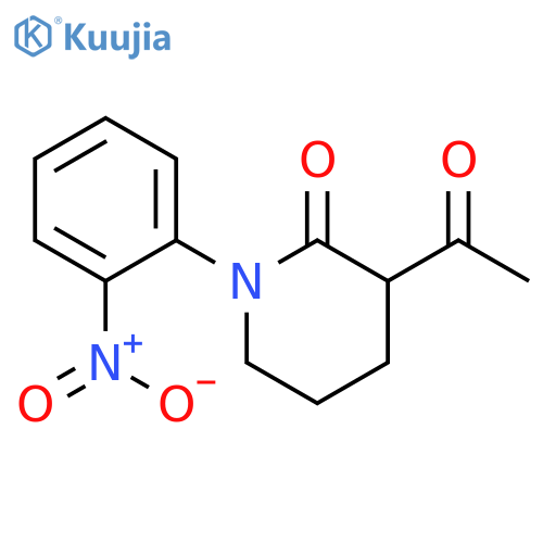 3-acetyl-1-(2-nitrophenyl)piperidin-2-one structure