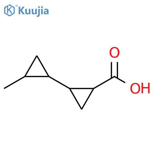2-(2-methylcyclopropyl)cyclopropane-1-carboxylic acid structure