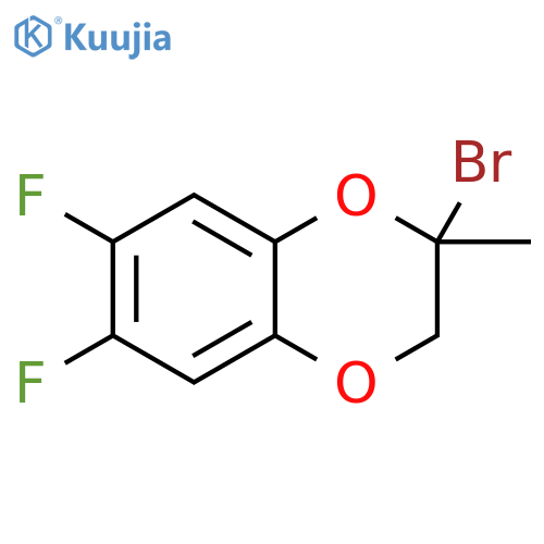 2-bromo-6,7-difluoro-2-methyl-2,3-dihydro-1,4-benzodioxine structure