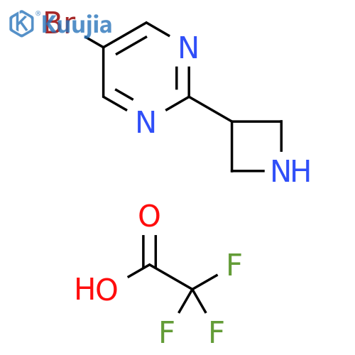 2-(azetidin-3-yl)-5-bromopyrimidine, bis(trifluoroacetic acid) structure