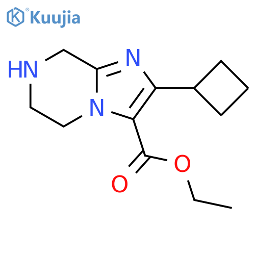ethyl 2-cyclobutyl-5H,6H,7H,8H-imidazo1,2-apyrazine-3-carboxylate structure