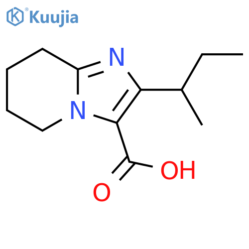 2-(butan-2-yl)-5H,6H,7H,8H-imidazo1,2-apyridine-3-carboxylic acid structure
