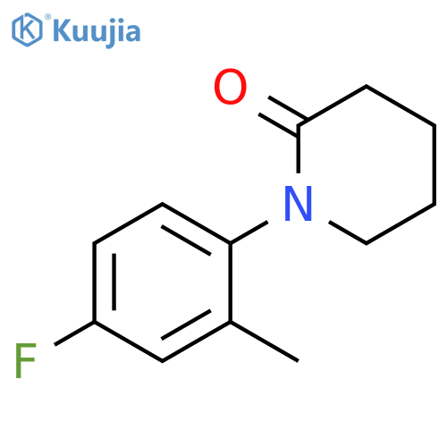 1-(4-fluoro-2-methylphenyl)piperidin-2-one structure