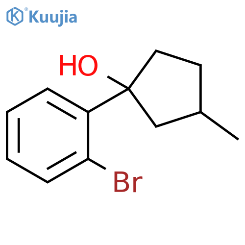 1-(2-bromophenyl)-3-methylcyclopentan-1-ol structure