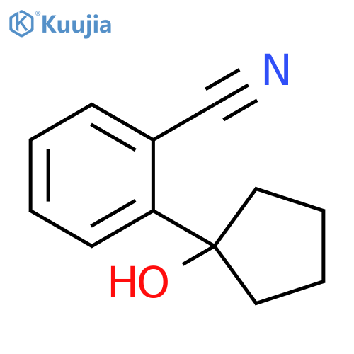 2-(1-hydroxycyclopentyl)benzonitrile structure