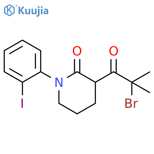 3-(2-bromo-2-methylpropanoyl)-1-(2-iodophenyl)piperidin-2-one structure