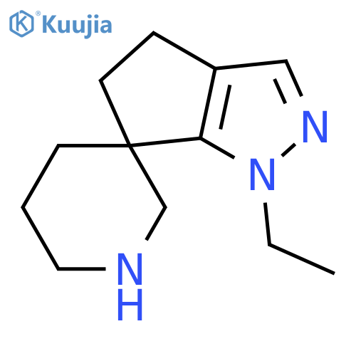 1-ethyl-4,5-dihydro-1H-spirocyclopentacpyrazole-6,3'-piperidine structure