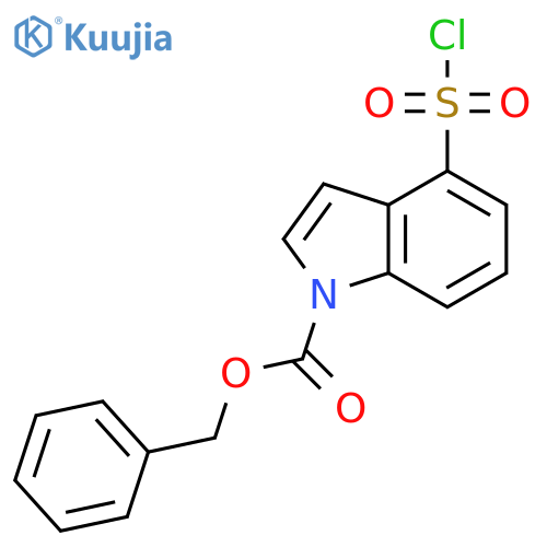 benzyl 4-(chlorosulfonyl)-1H-indole-1-carboxylate structure
