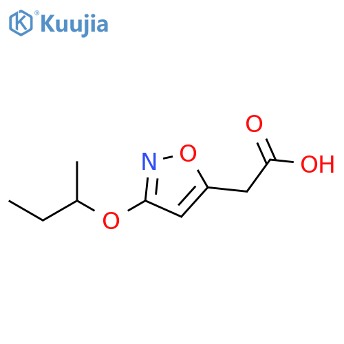 2-3-(butan-2-yloxy)-1,2-oxazol-5-ylacetic acid structure