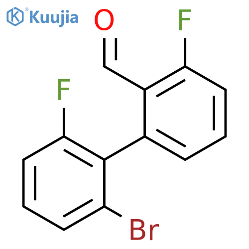 2-(2-bromo-6-fluorophenyl)-6-fluorobenzaldehyde structure