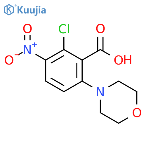 2-Chloro-6-morpholin-4-yl-3-nitrobenzoic acid structure