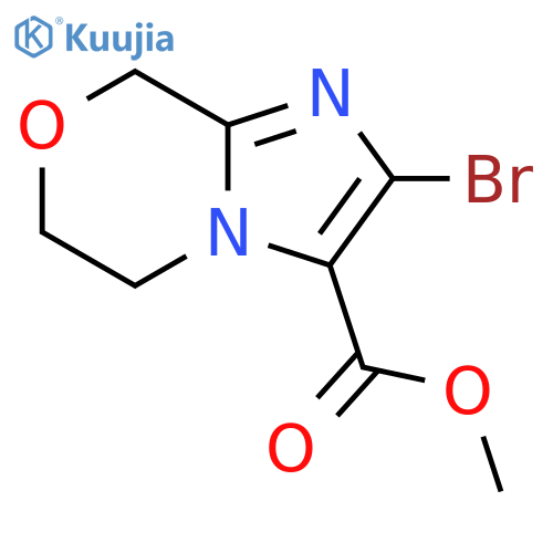 methyl 2-bromo-5H,6H,8H-imidazo2,1-c1,4oxazine-3-carboxylate structure