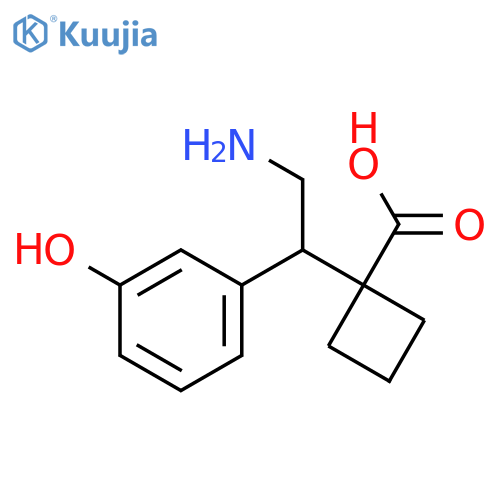 1-2-amino-1-(3-hydroxyphenyl)ethylcyclobutane-1-carboxylic acid structure