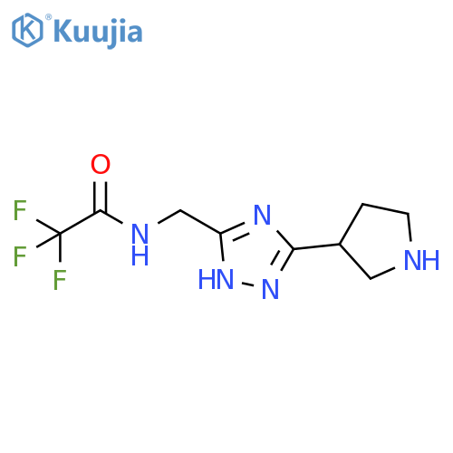 2,2,2-trifluoro-N-{3-(pyrrolidin-3-yl)-1H-1,2,4-triazol-5-ylmethyl}acetamide structure