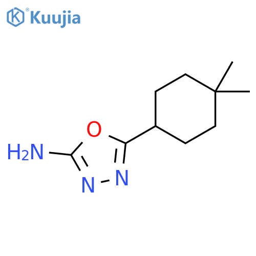 5-(4,4-dimethylcyclohexyl)-1,3,4-oxadiazol-2-amine structure