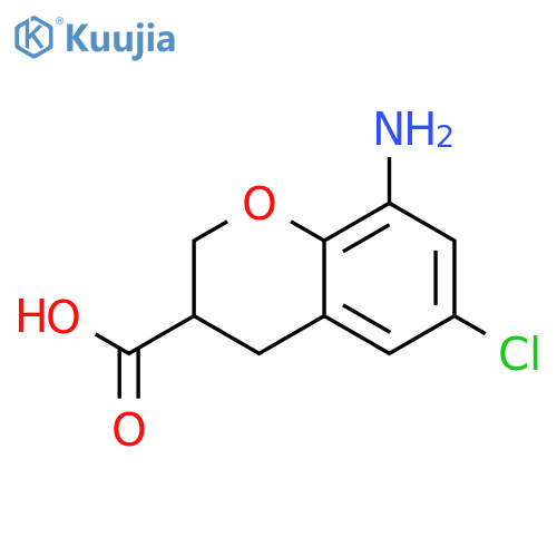 8-amino-6-chloro-3,4-dihydro-2H-1-benzopyran-3-carboxylic acid structure