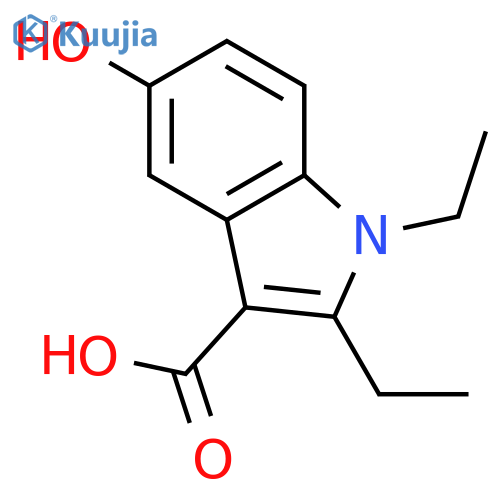 1,2-diethyl-5-hydroxy-1H-indole-3-carboxylic acid structure