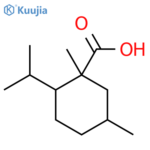 1,5-Dimethyl-2-(propan-2-yl)cyclohexane-1-carboxylic acid structure