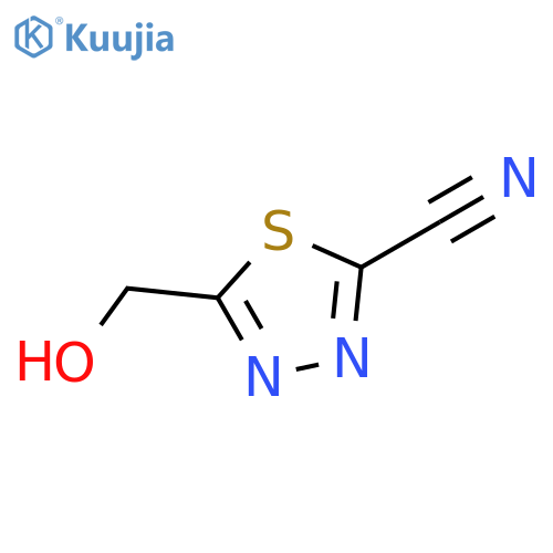 5-(hydroxymethyl)-1,3,4-thiadiazole-2-carbonitrile structure