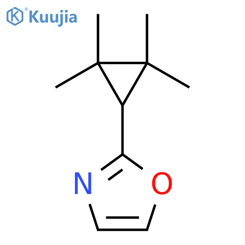 2-(2,2,3,3-Tetramethylcyclopropyl)-1,3-oxazole structure