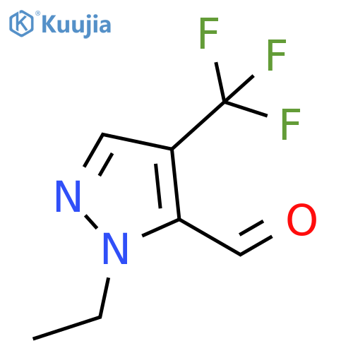 1-ethyl-4-(trifluoromethyl)-1H-pyrazole-5-carbaldehyde structure