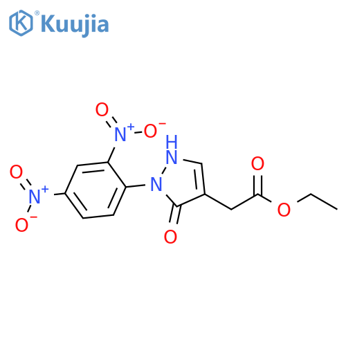 1H-Pyrazole-4-acetic acid, 1-(2,4-dinitrophenyl)-2,5-dihydro-5-oxo-, ethyl ester structure