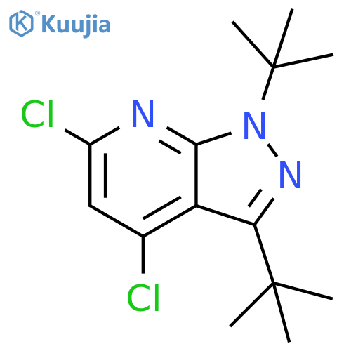 1,3-di-tert-butyl-4,6-dichloro-1H-pyrazolo3,4-bpyridine structure