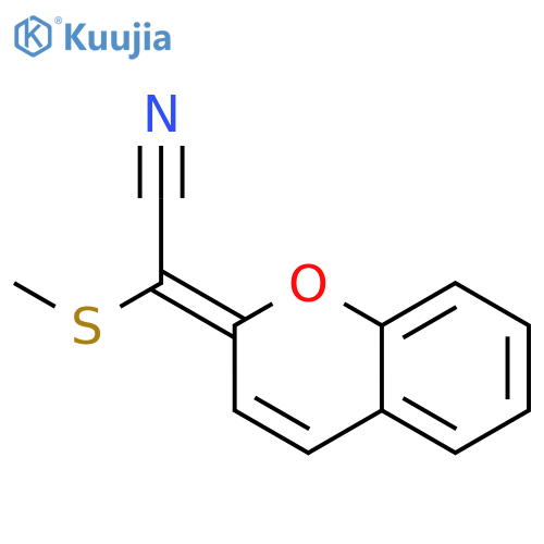 Acetonitrile, 2H-1-benzopyran-2-ylidene(methylthio)-, (2Z)- structure