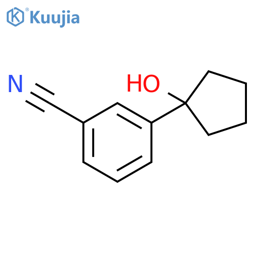 3-(1-hydroxycyclopentyl)benzonitrile structure