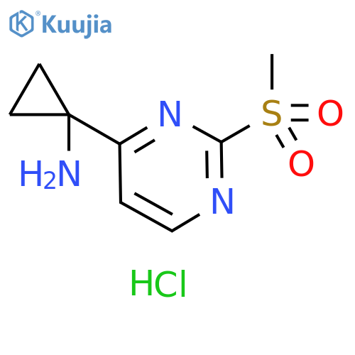 1-(2-methanesulfonylpyrimidin-4-yl)cyclopropan-1-amine hydrochloride structure