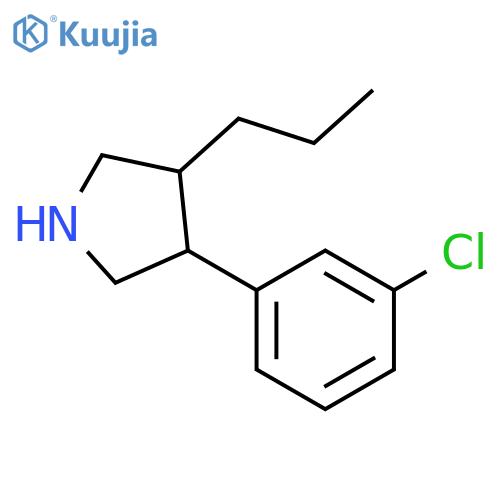 3-(3-chlorophenyl)-4-propylpyrrolidine structure