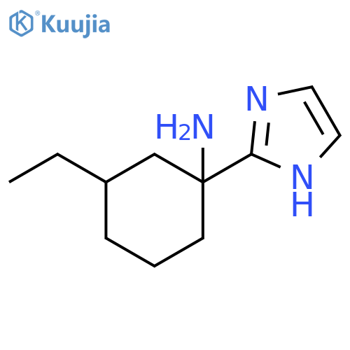 3-ethyl-1-(1H-imidazol-2-yl)cyclohexan-1-amine structure