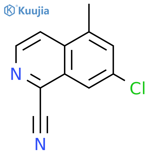 7-chloro-5-methylisoquinoline-1-carbonitrile structure