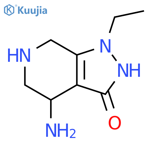 4-amino-1-ethyl-1H,4H,5H,6H,7H-pyrazolo3,4-cpyridin-3-ol structure