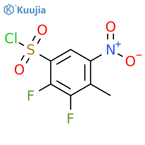 2,3-difluoro-4-methyl-5-nitrobenzene-1-sulfonyl chloride structure