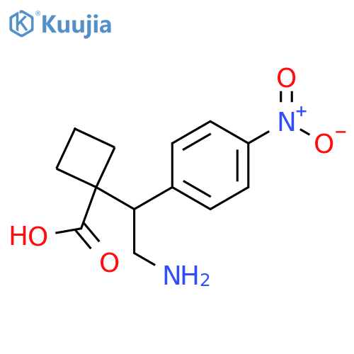 1-2-amino-1-(4-nitrophenyl)ethylcyclobutane-1-carboxylic acid structure