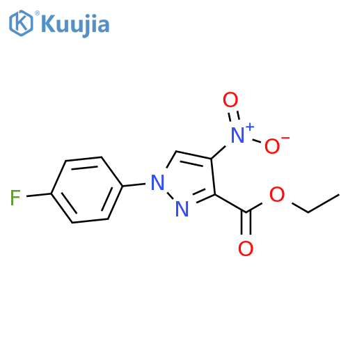 ethyl 1-(4-fluorophenyl)-4-nitro-1H-pyrazole-3-carboxylate structure