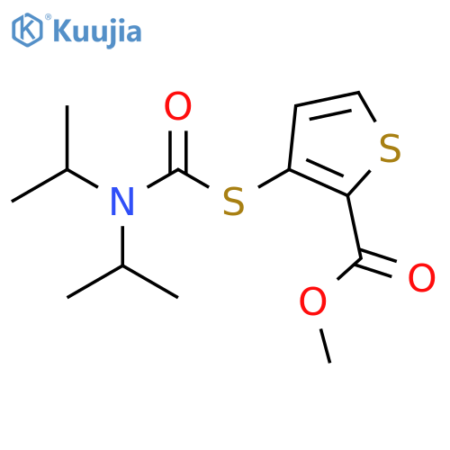 methyl 3-{bis(propan-2-yl)carbamoylsulfanyl}thiophene-2-carboxylate structure