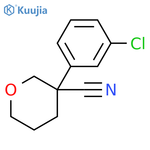 3-(3-chlorophenyl)oxane-3-carbonitrile structure
