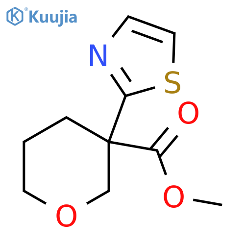 methyl 3-(1,3-thiazol-2-yl)oxane-3-carboxylate structure