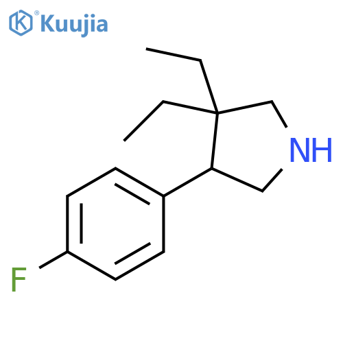 3,3-diethyl-4-(4-fluorophenyl)pyrrolidine structure