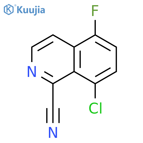 8-chloro-5-fluoroisoquinoline-1-carbonitrile structure