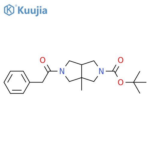 tert-butyl 3a-methyl-5-(2-phenylacetyl)-octahydropyrrolo3,4-cpyrrole-2-carboxylate structure